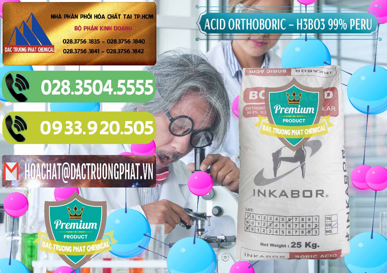 Nhà cung cấp ( bán ) Acid Boric – Axit Boric H3BO3 99% Inkabor Peru - 0280 - Công ty bán và phân phối hóa chất tại TP.HCM - hoachatmientay.vn