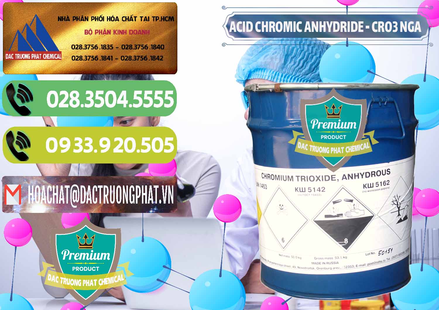Đơn vị chuyên bán - cung cấp Acid Chromic Anhydride - Cromic CRO3 Nga Russia - 0006 - Công ty nhập khẩu & phân phối hóa chất tại TP.HCM - hoachatmientay.vn