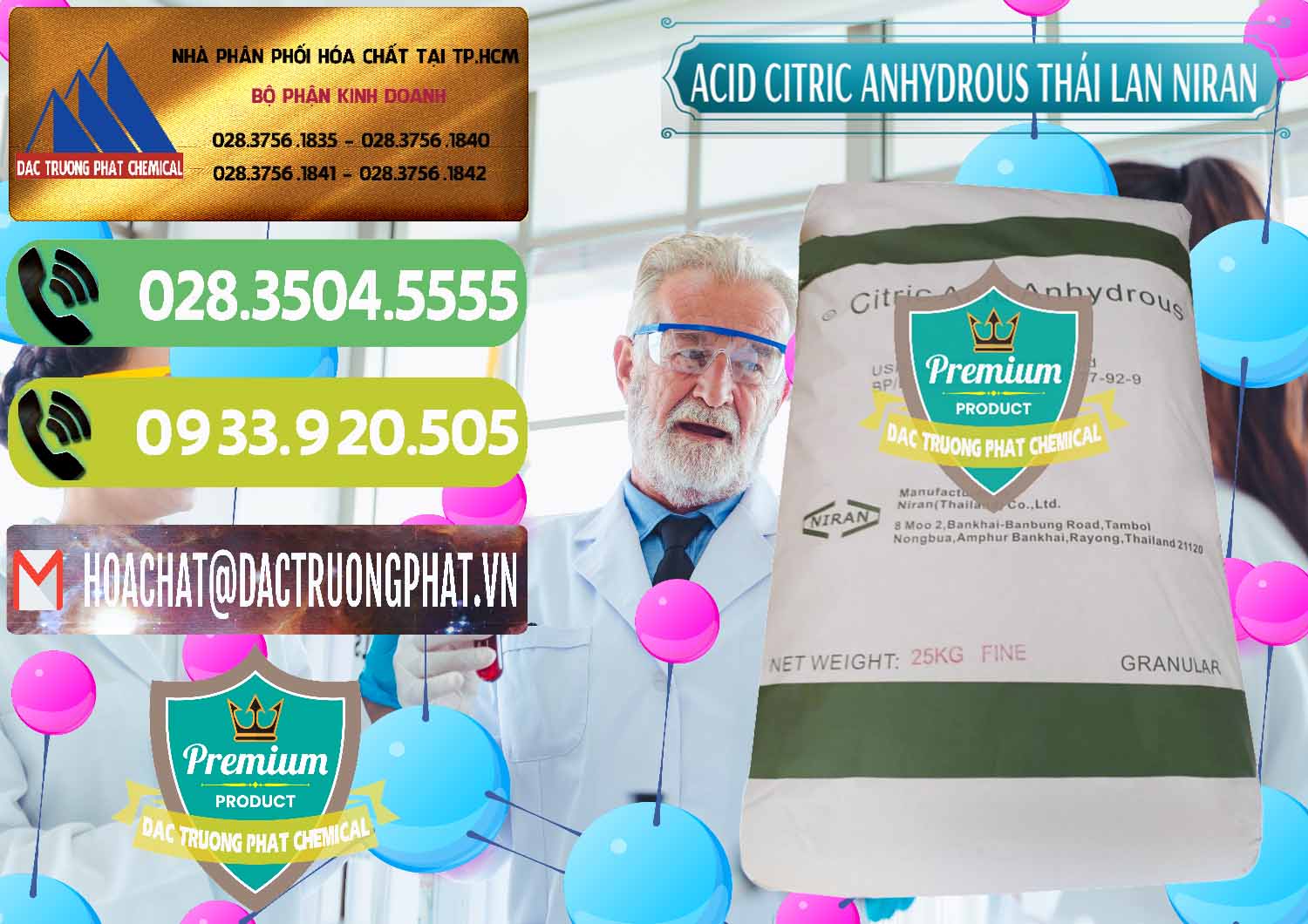 Cty chuyên cung ứng và bán Acid Citric - Axit Citric Anhydrous - Thái Lan Niran - 0231 - Công ty chuyên cung cấp - bán hóa chất tại TP.HCM - hoachatmientay.vn