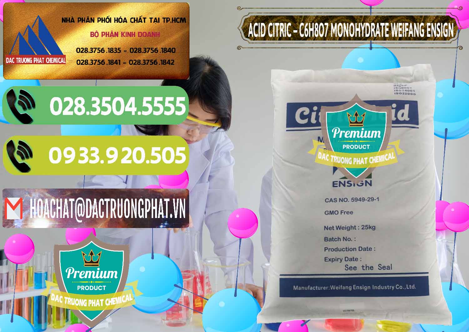 Công ty chuyên cung cấp ( bán ) Acid Citric - Axit Citric Monohydrate Weifang Trung Quốc China - 0009 - Nơi cung cấp ( nhập khẩu ) hóa chất tại TP.HCM - hoachatmientay.vn