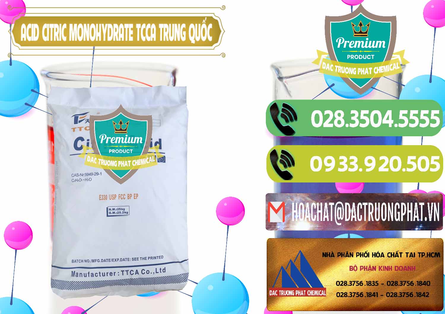 Cty chuyên phân phối và bán Acid Citric - Axit Citric Monohydrate TCCA Trung Quốc China - 0441 - Đơn vị chuyên nhập khẩu ( cung cấp ) hóa chất tại TP.HCM - hoachatmientay.vn