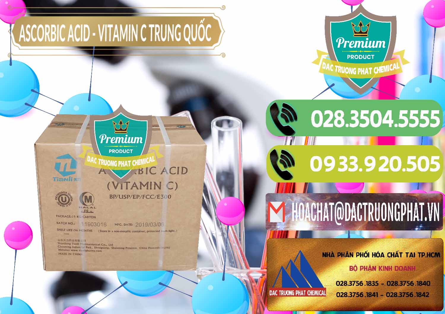 Đơn vị nhập khẩu ( bán ) Axit Ascorbic - Vitamin C Trung Quốc China - 0309 - Nơi phân phối và kinh doanh hóa chất tại TP.HCM - hoachatmientay.vn
