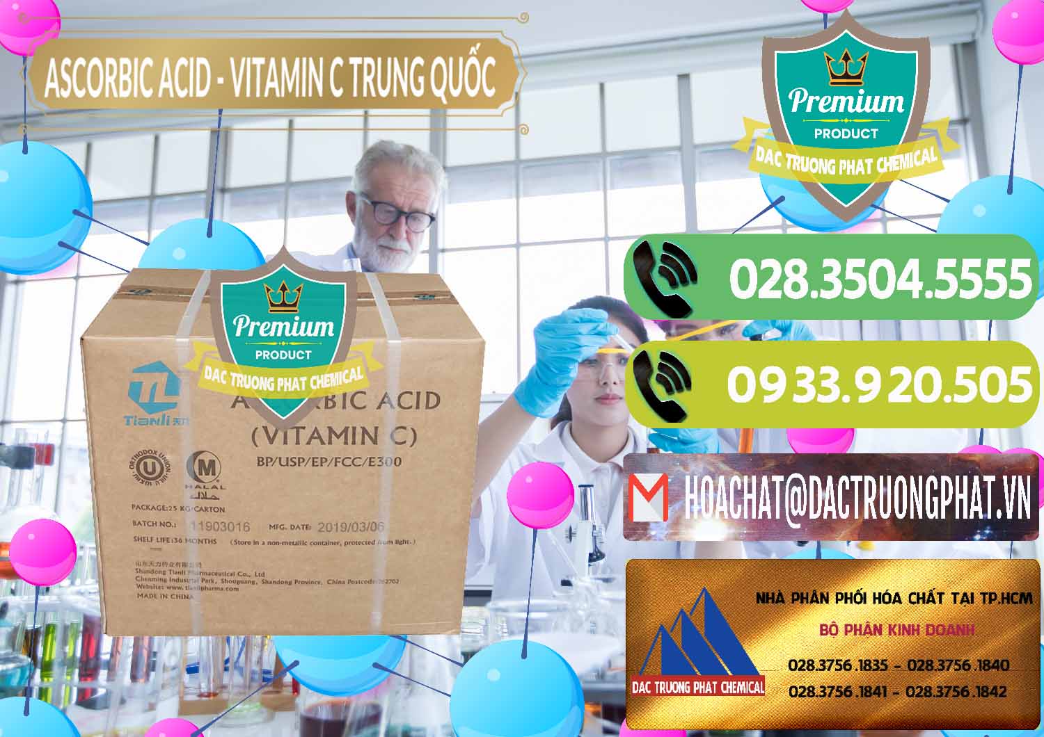 Công ty phân phối - bán Axit Ascorbic - Vitamin C Trung Quốc China - 0309 - Nhà cung ứng - phân phối hóa chất tại TP.HCM - hoachatmientay.vn