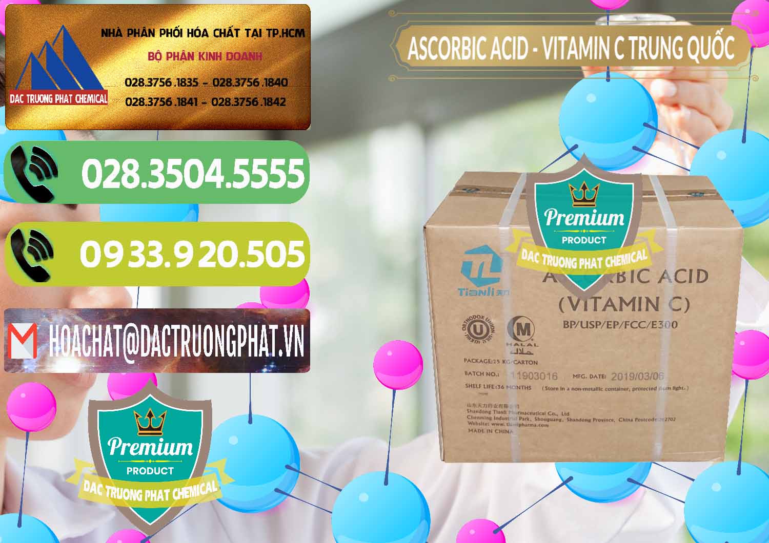Cty cung cấp _ bán Axit Ascorbic - Vitamin C Trung Quốc China - 0309 - Cty chuyên cung cấp - kinh doanh hóa chất tại TP.HCM - hoachatmientay.vn
