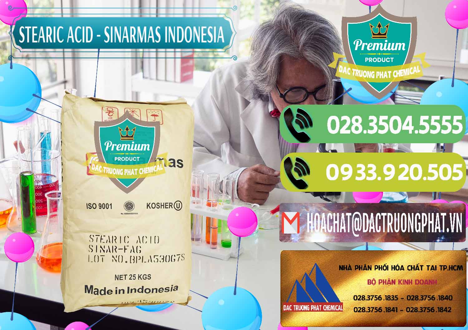 Chuyên bán ( phân phối ) Axit Stearic - Stearic Acid Sinarmas Indonesia - 0389 - Chuyên cung ứng _ phân phối hóa chất tại TP.HCM - hoachatmientay.vn