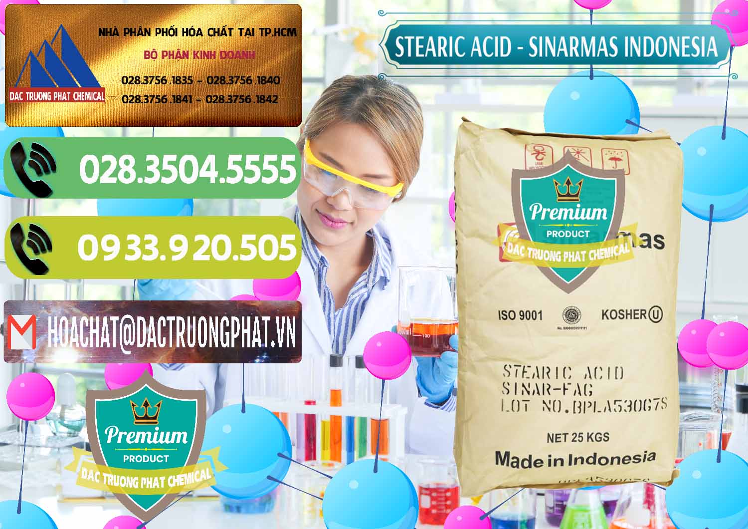 Đơn vị bán ( phân phối ) Axit Stearic - Stearic Acid Sinarmas Indonesia - 0389 - Nơi chuyên cung cấp - nhập khẩu hóa chất tại TP.HCM - hoachatmientay.vn