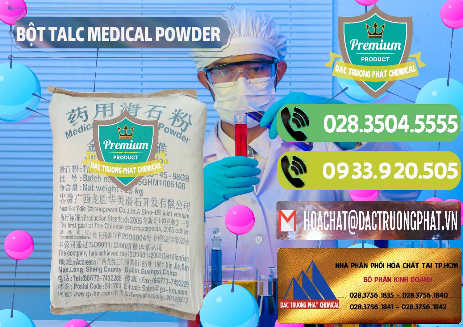 Cty kinh doanh - bán Bột Talc Medical Powder Trung Quốc China - 0036 - Cty chuyên phân phối & cung ứng hóa chất tại TP.HCM - hoachatmientay.vn