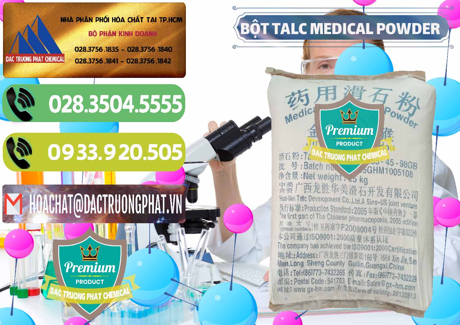 Công ty chuyên nhập khẩu _ bán Bột Talc Medical Powder Trung Quốc China - 0036 - Cty nhập khẩu & cung cấp hóa chất tại TP.HCM - hoachatmientay.vn