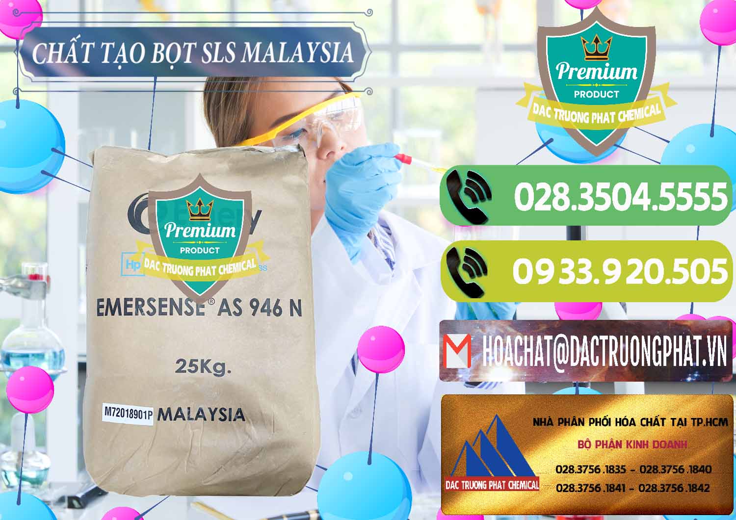Công ty cung cấp & bán Chất Tạo Bọt SLS Emery - Emersense AS 946N Mã Lai Malaysia - 0423 - Công ty kinh doanh & cung cấp hóa chất tại TP.HCM - hoachatmientay.vn