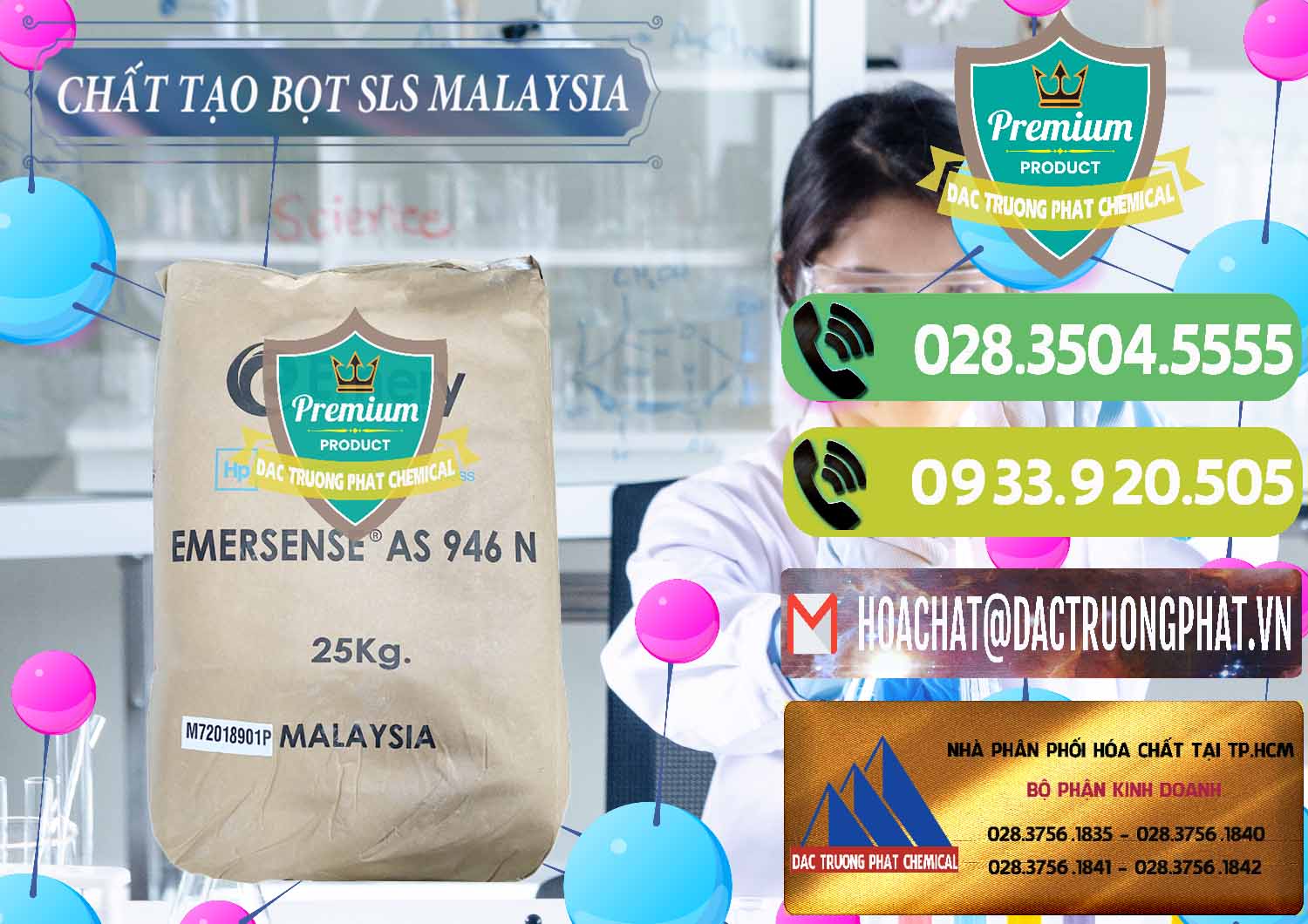 Nơi chuyên nhập khẩu & bán Chất Tạo Bọt SLS Emery - Emersense AS 946N Mã Lai Malaysia - 0423 - Đơn vị chuyên cung ứng ( phân phối ) hóa chất tại TP.HCM - hoachatmientay.vn