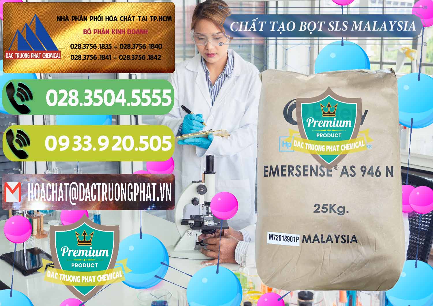 Công ty chuyên phân phối - bán Chất Tạo Bọt SLS Emery - Emersense AS 946N Mã Lai Malaysia - 0423 - Đơn vị chuyên nhập khẩu & cung cấp hóa chất tại TP.HCM - hoachatmientay.vn