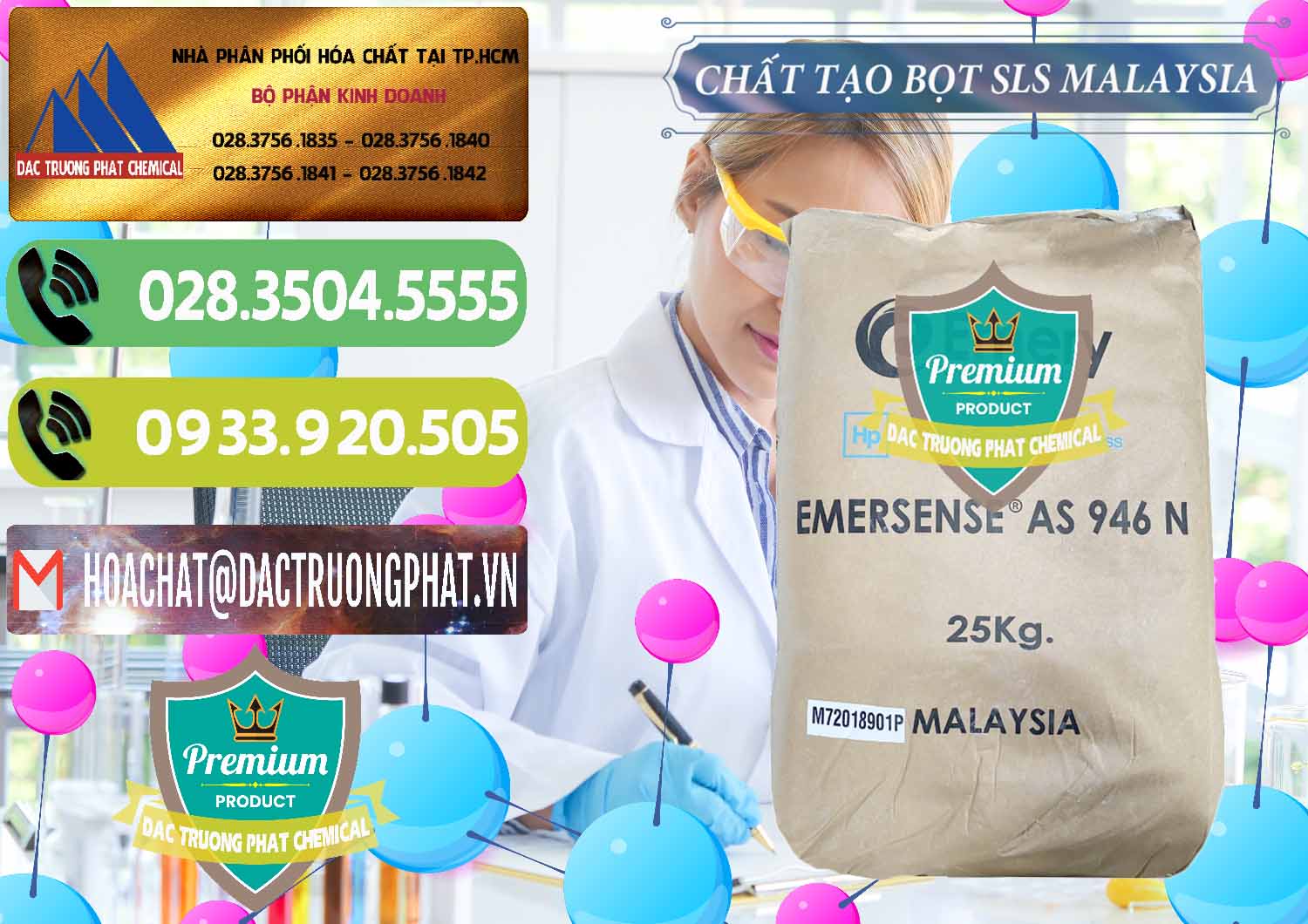 Nơi kinh doanh - bán Chất Tạo Bọt SLS Emery - Emersense AS 946N Mã Lai Malaysia - 0423 - Công ty chuyên nhập khẩu _ cung cấp hóa chất tại TP.HCM - hoachatmientay.vn