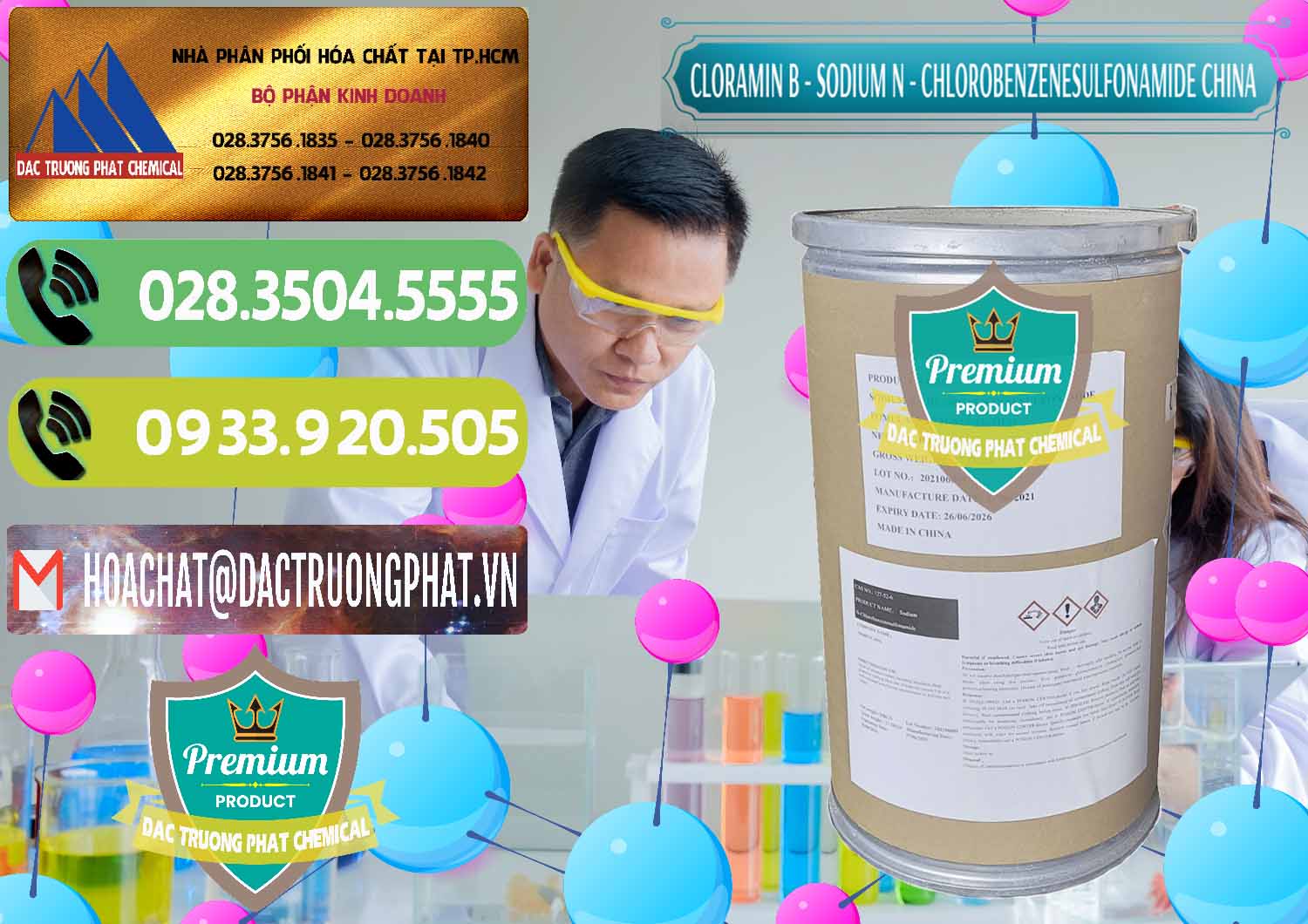 Công ty cung cấp _ bán Cloramin B Khử Trùng, Diệt Khuẩn Trung Quốc China - 0298 - Nơi chuyên phân phối ( cung ứng ) hóa chất tại TP.HCM - hoachatmientay.vn