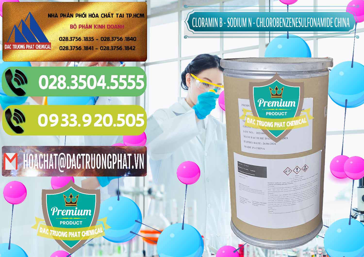 Đơn vị bán _ cung cấp Cloramin B Khử Trùng, Diệt Khuẩn Trung Quốc China - 0298 - Nhà nhập khẩu - phân phối hóa chất tại TP.HCM - hoachatmientay.vn