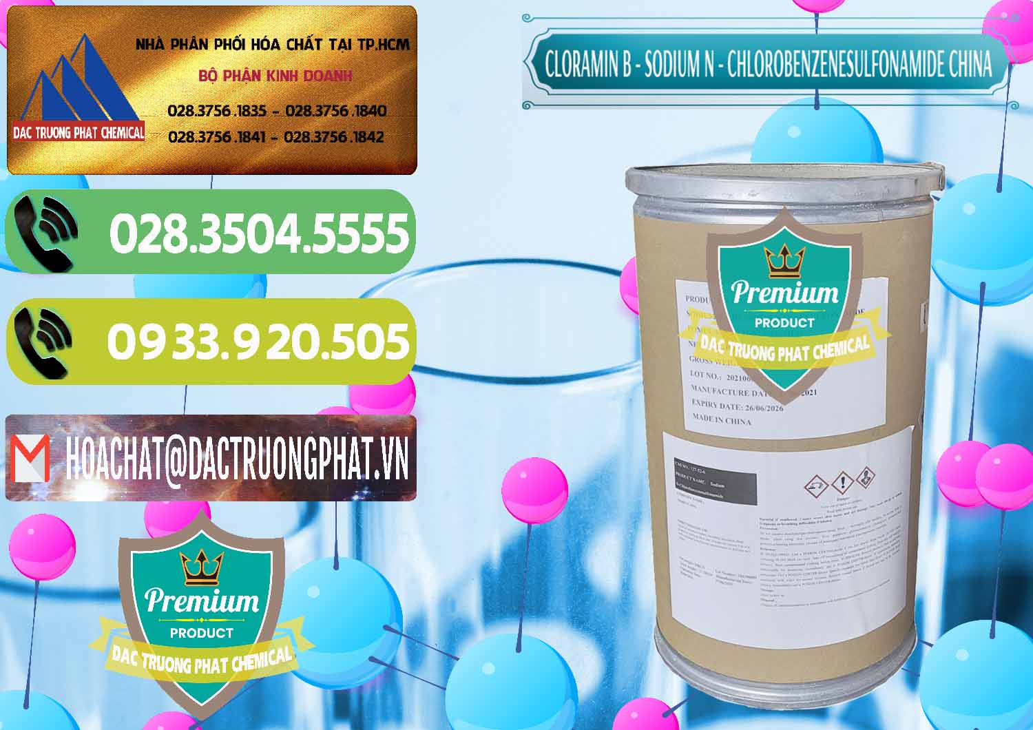 Cty bán ( cung cấp ) Cloramin B Khử Trùng, Diệt Khuẩn Trung Quốc China - 0298 - Cty phân phối & kinh doanh hóa chất tại TP.HCM - hoachatmientay.vn