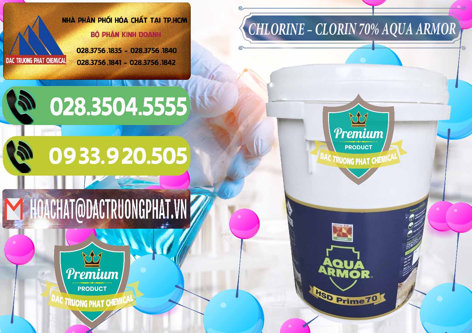 Cty chuyên bán và cung cấp Chlorine – Clorin 70% Aqua Armor Aditya Birla Grasim Ấn Độ India - 0241 - Đơn vị chuyên kinh doanh & cung cấp hóa chất tại TP.HCM - hoachatmientay.vn