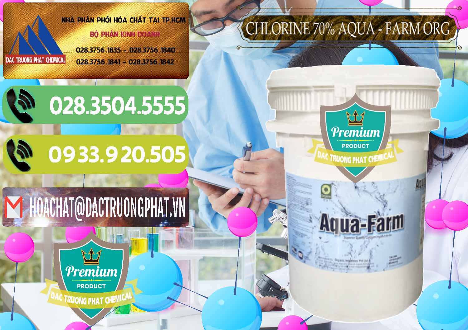 Cty cung ứng và bán Chlorine – Clorin 70% Aqua - Farm ORG Organic Ấn Độ India - 0246 - Bán ( phân phối ) hóa chất tại TP.HCM - hoachatmientay.vn