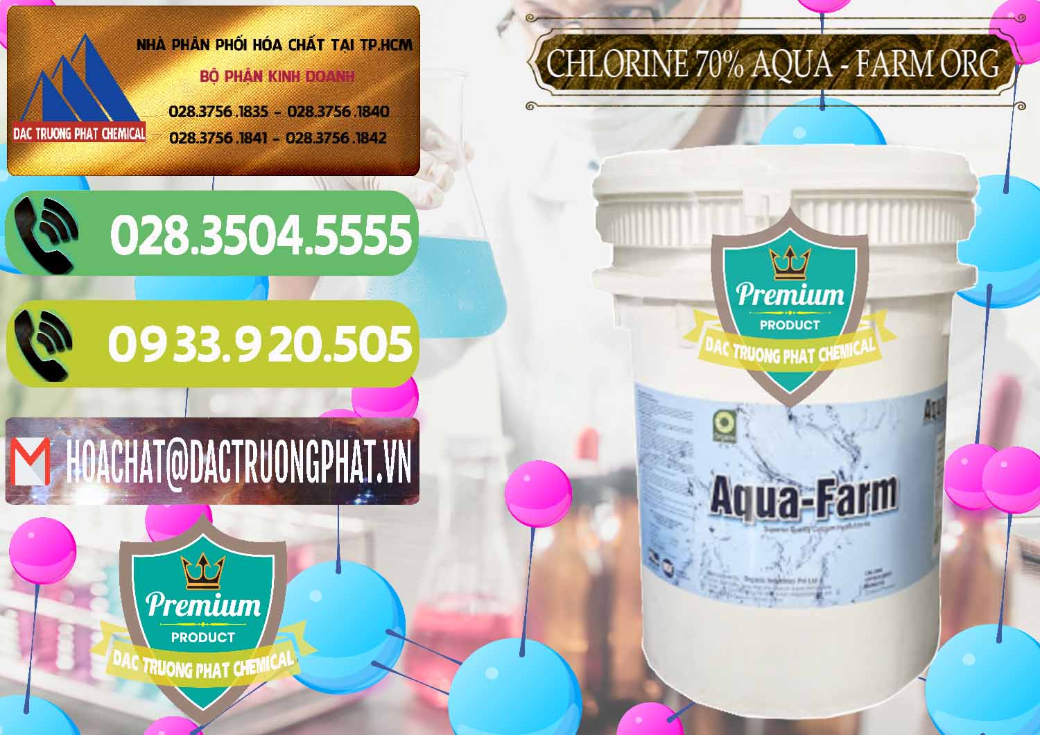 Bán _ cung ứng Chlorine – Clorin 70% Aqua - Farm ORG Organic Ấn Độ India - 0246 - Nhà cung cấp - phân phối hóa chất tại TP.HCM - hoachatmientay.vn