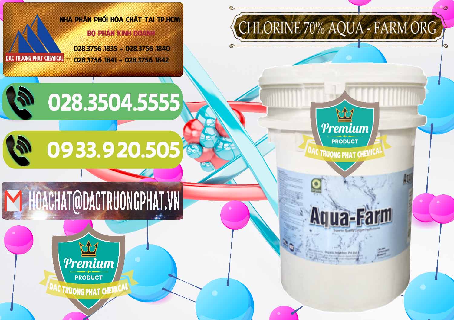Nhà nhập khẩu và bán Chlorine – Clorin 70% Aqua - Farm ORG Organic Ấn Độ India - 0246 - Đơn vị chuyên kinh doanh & phân phối hóa chất tại TP.HCM - hoachatmientay.vn