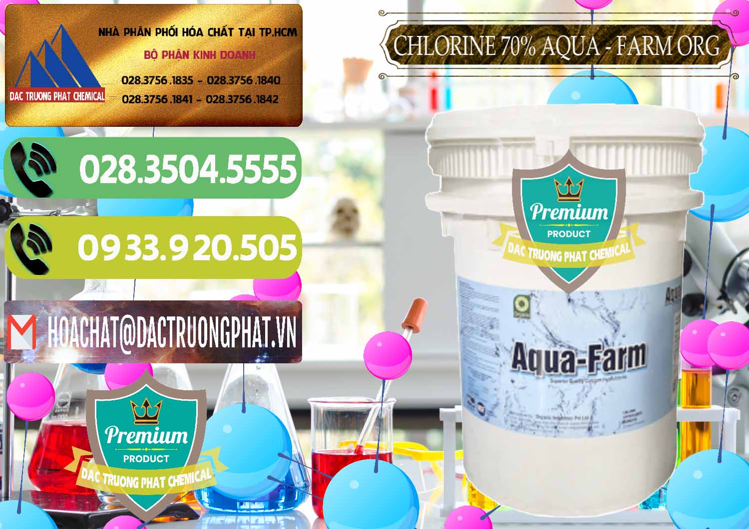 Công ty chuyên bán & phân phối Chlorine – Clorin 70% Aqua - Farm ORG Organic Ấn Độ India - 0246 - Nơi chuyên cung cấp & kinh doanh hóa chất tại TP.HCM - hoachatmientay.vn