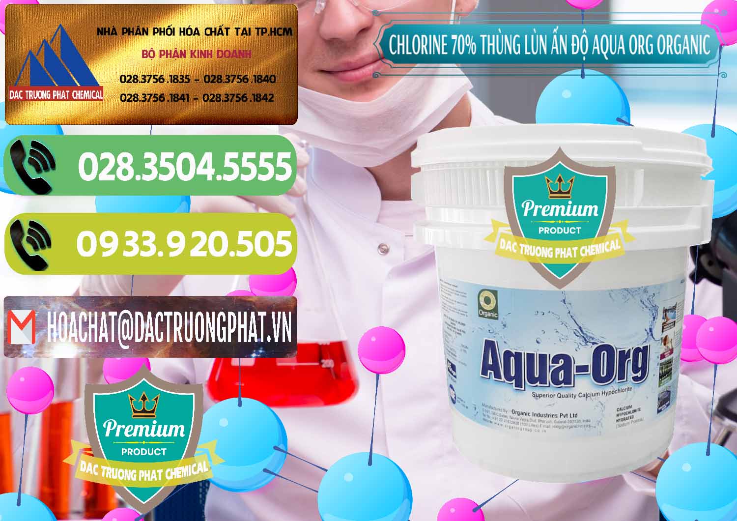 Đơn vị phân phối và bán Chlorine – Clorin 70% Thùng Lùn Ấn Độ Aqua ORG Organic India - 0212 - Cty chuyên bán - phân phối hóa chất tại TP.HCM - hoachatmientay.vn