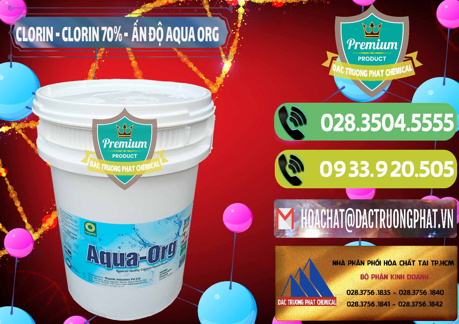 Kinh doanh & bán Chlorine – Clorin Ấn Độ Aqua ORG Organic India - 0051 - Đơn vị chuyên bán - cung cấp hóa chất tại TP.HCM - hoachatmientay.vn