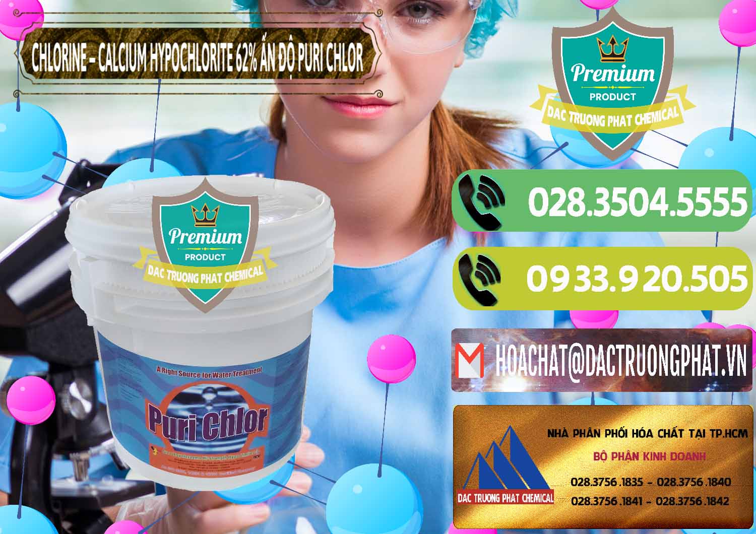 Cty chuyên nhập khẩu và bán Chlorine – Clorin 62% Puri Chlo Ấn Độ India - 0052 - Nơi chuyên cung ứng _ phân phối hóa chất tại TP.HCM - hoachatmientay.vn