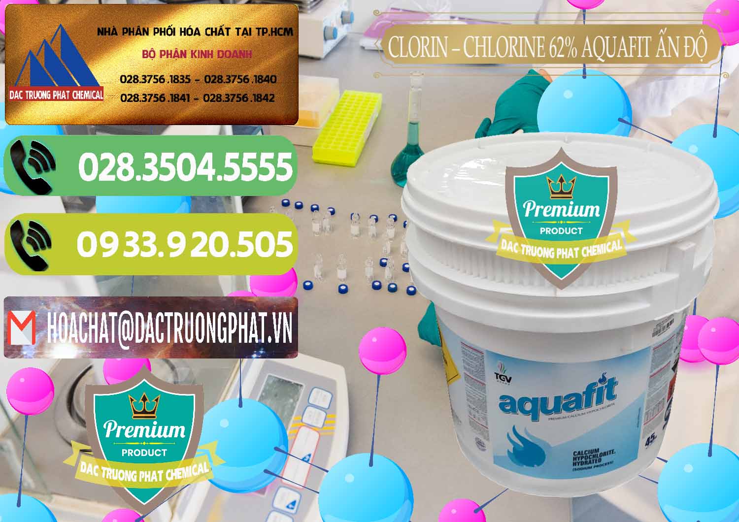 Chuyên cung ứng và bán Clorin - Chlorine 62% Aquafit Thùng Lùn Ấn Độ India - 0057 - Nơi cung cấp - bán hóa chất tại TP.HCM - hoachatmientay.vn