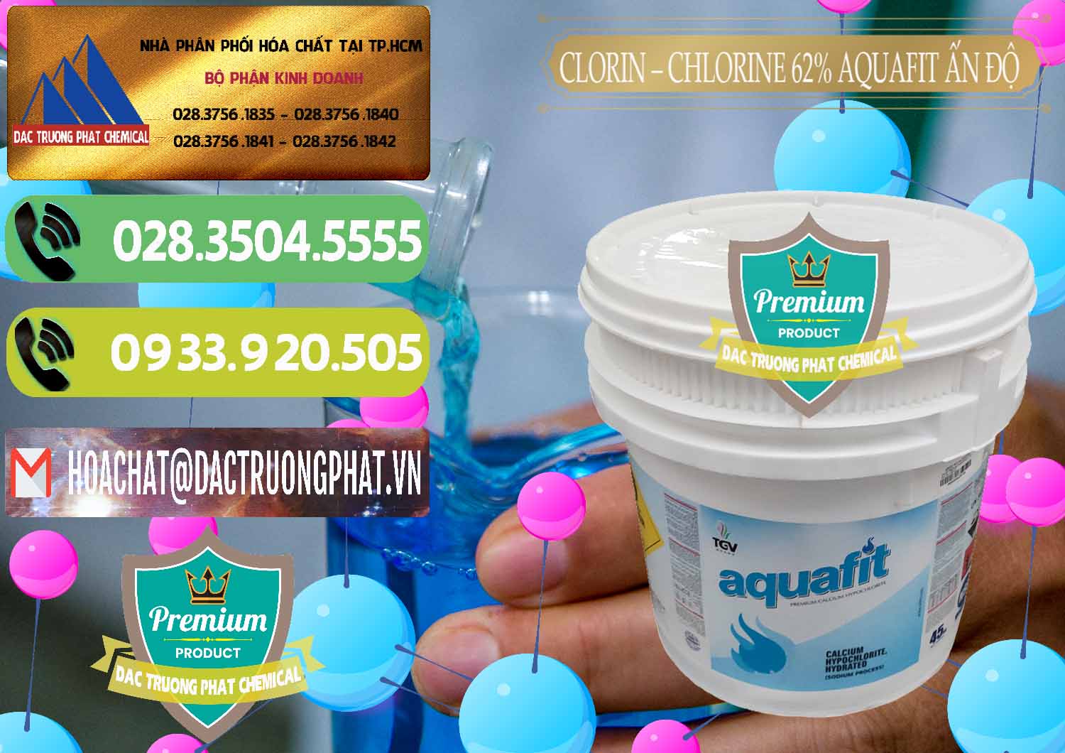 Nhà phân phối ( bán ) Clorin - Chlorine 62% Aquafit Thùng Lùn Ấn Độ India - 0057 - Đơn vị chuyên cung cấp & nhập khẩu hóa chất tại TP.HCM - hoachatmientay.vn