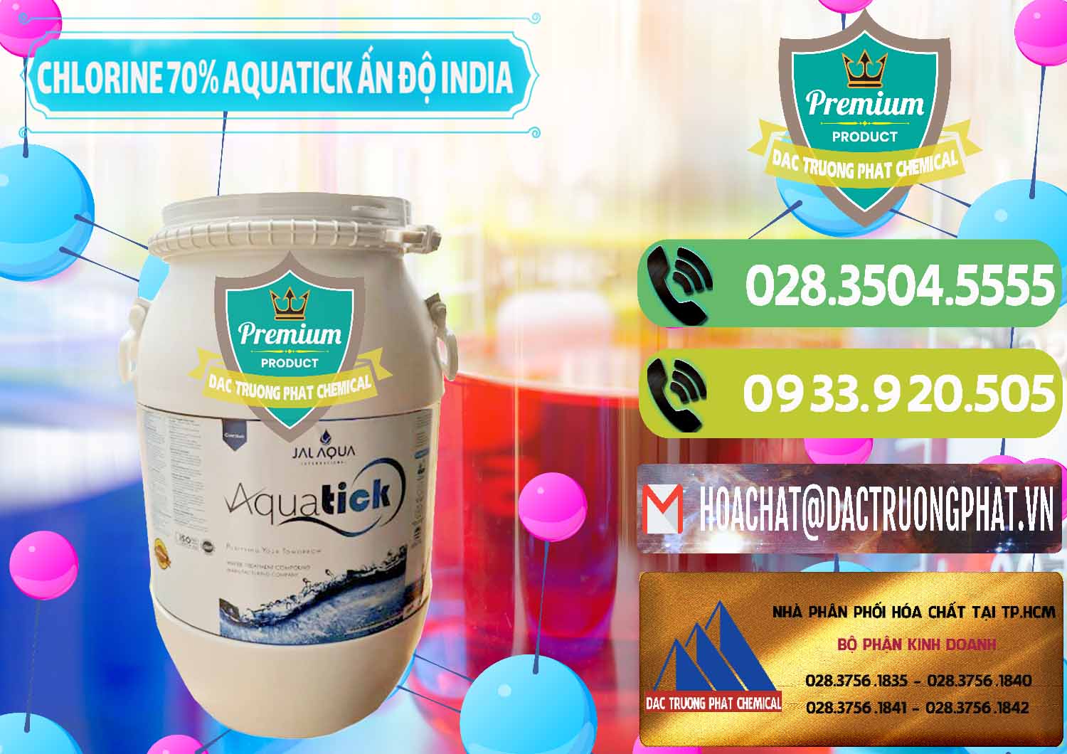 Nơi nhập khẩu _ bán Chlorine – Clorin 70% Aquatick Jal Aqua Ấn Độ India - 0215 - Phân phối & cung cấp hóa chất tại TP.HCM - hoachatmientay.vn