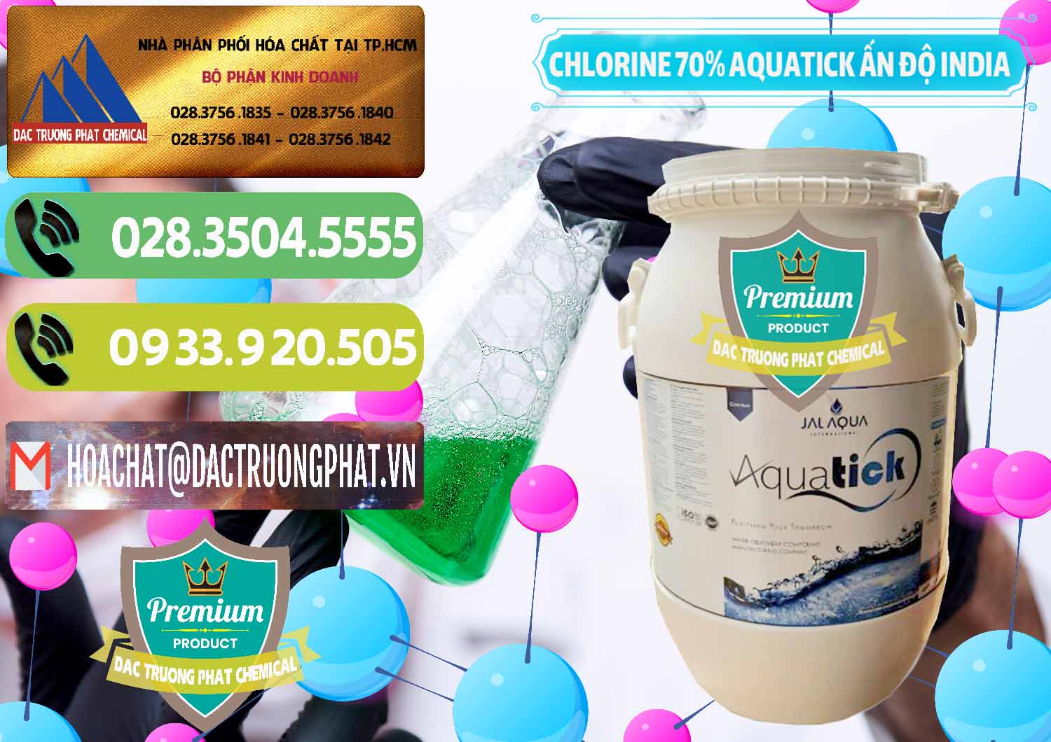 Cty chuyên nhập khẩu và bán Chlorine – Clorin 70% Aquatick Jal Aqua Ấn Độ India - 0215 - Công ty cung cấp và kinh doanh hóa chất tại TP.HCM - hoachatmientay.vn