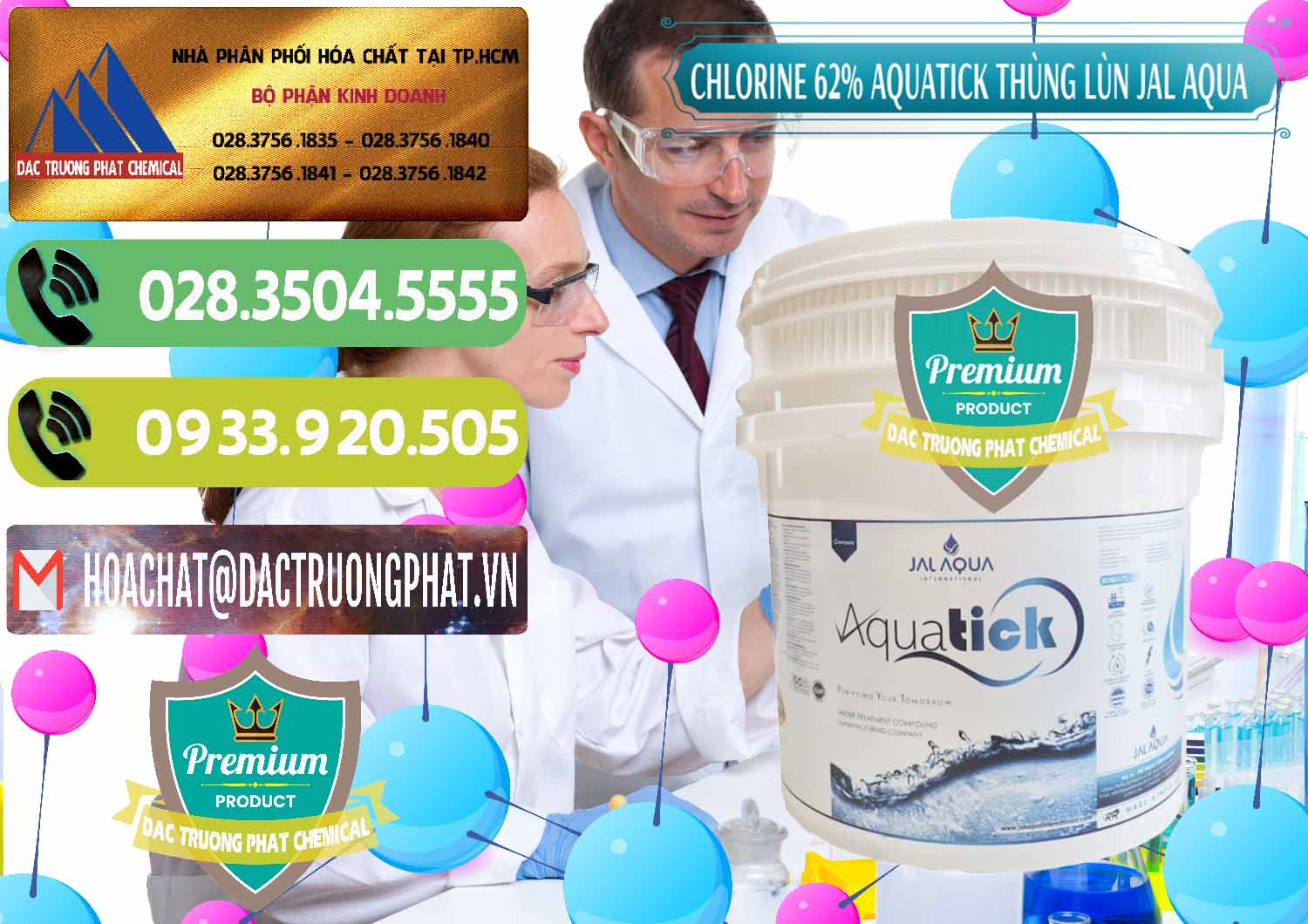 Nơi bán _ phân phối Chlorine – Clorin 62% Aquatick Thùng Lùn Jal Aqua Ấn Độ India - 0238 - Nơi chuyên cung cấp và bán hóa chất tại TP.HCM - hoachatmientay.vn