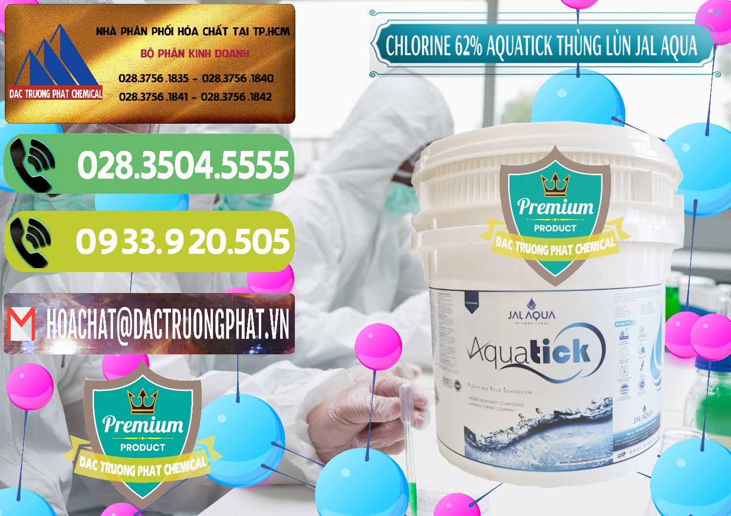 Công ty bán & cung ứng Chlorine – Clorin 62% Aquatick Thùng Lùn Jal Aqua Ấn Độ India - 0238 - Phân phối & kinh doanh hóa chất tại TP.HCM - hoachatmientay.vn