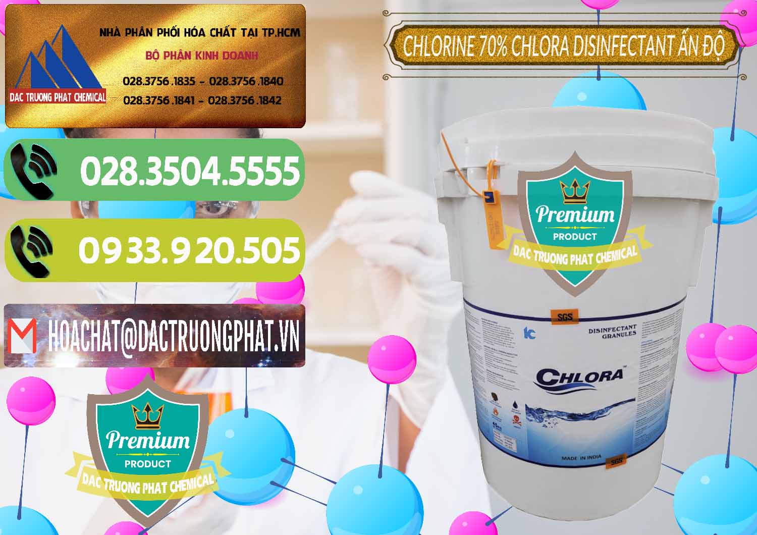 Cty nhập khẩu - bán Chlorine – Clorin 70% Chlora Disinfectant Ấn Độ India - 0213 - Công ty chuyên kinh doanh và phân phối hóa chất tại TP.HCM - hoachatmientay.vn