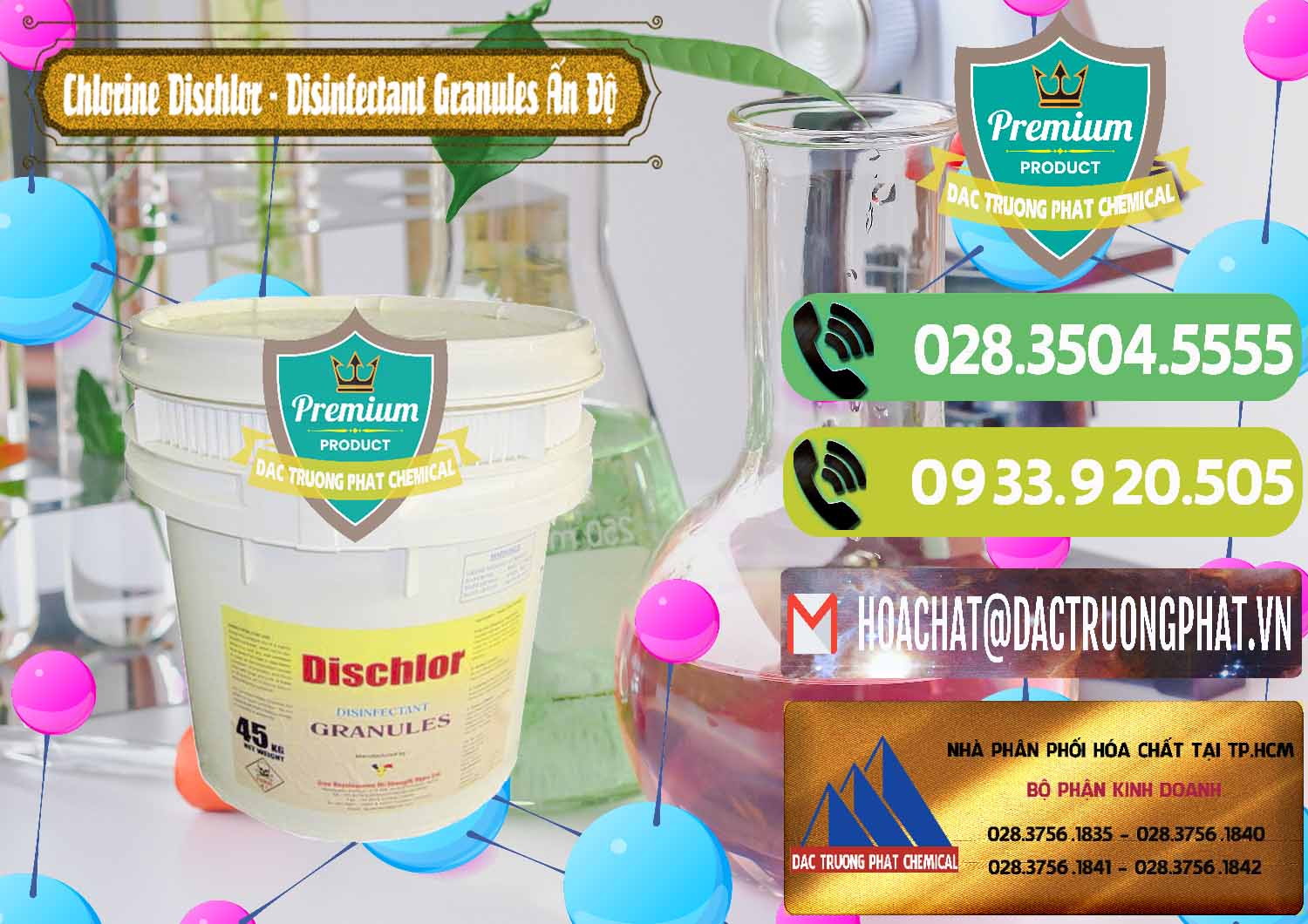 Nơi chuyên phân phối ( bán ) Chlorine – Clorin 70% Dischlor - Disinfectant Granules Ấn Độ India - 0248 - Chuyên cung cấp - phân phối hóa chất tại TP.HCM - hoachatmientay.vn
