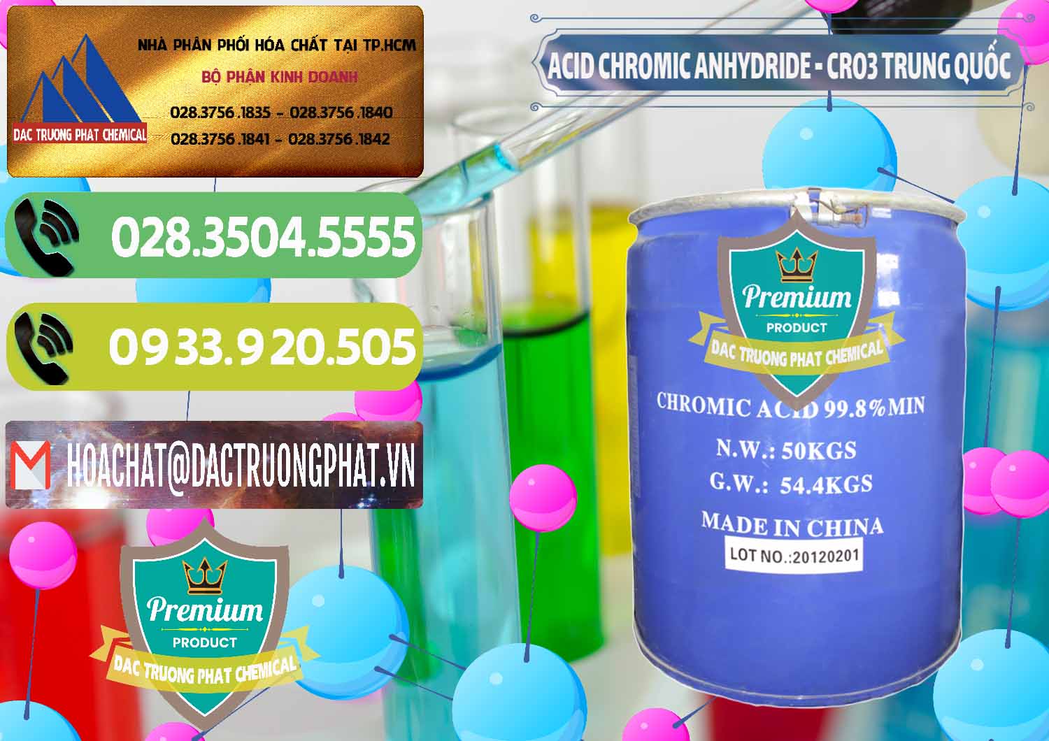 Cty chuyên kinh doanh & bán Acid Chromic Anhydride - Cromic CRO3 Trung Quốc China - 0007 - Công ty kinh doanh và phân phối hóa chất tại TP.HCM - hoachatmientay.vn
