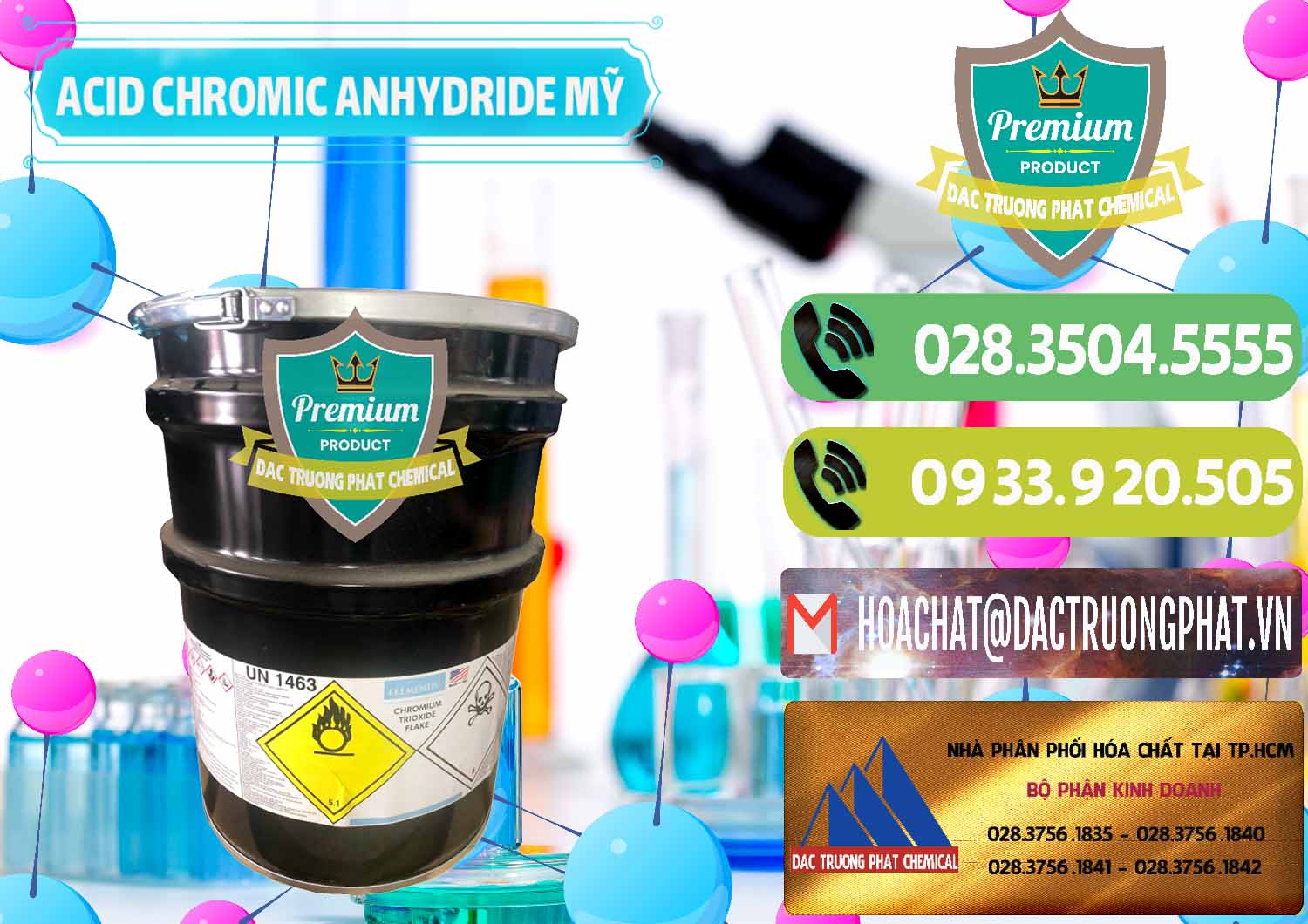 Đơn vị chuyên phân phối và bán Acid Chromic Anhydride - Cromic CRO3 USA Mỹ - 0364 - Đơn vị phân phối ( cung cấp ) hóa chất tại TP.HCM - hoachatmientay.vn