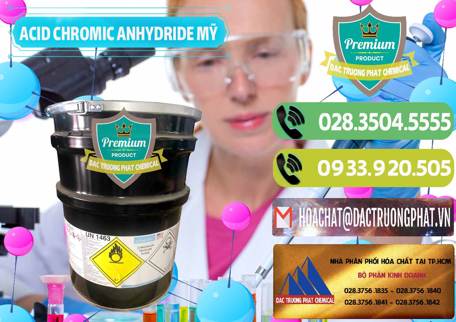 Công ty cung cấp & bán Acid Chromic Anhydride - Cromic CRO3 USA Mỹ - 0364 - Bán _ cung cấp hóa chất tại TP.HCM - hoachatmientay.vn