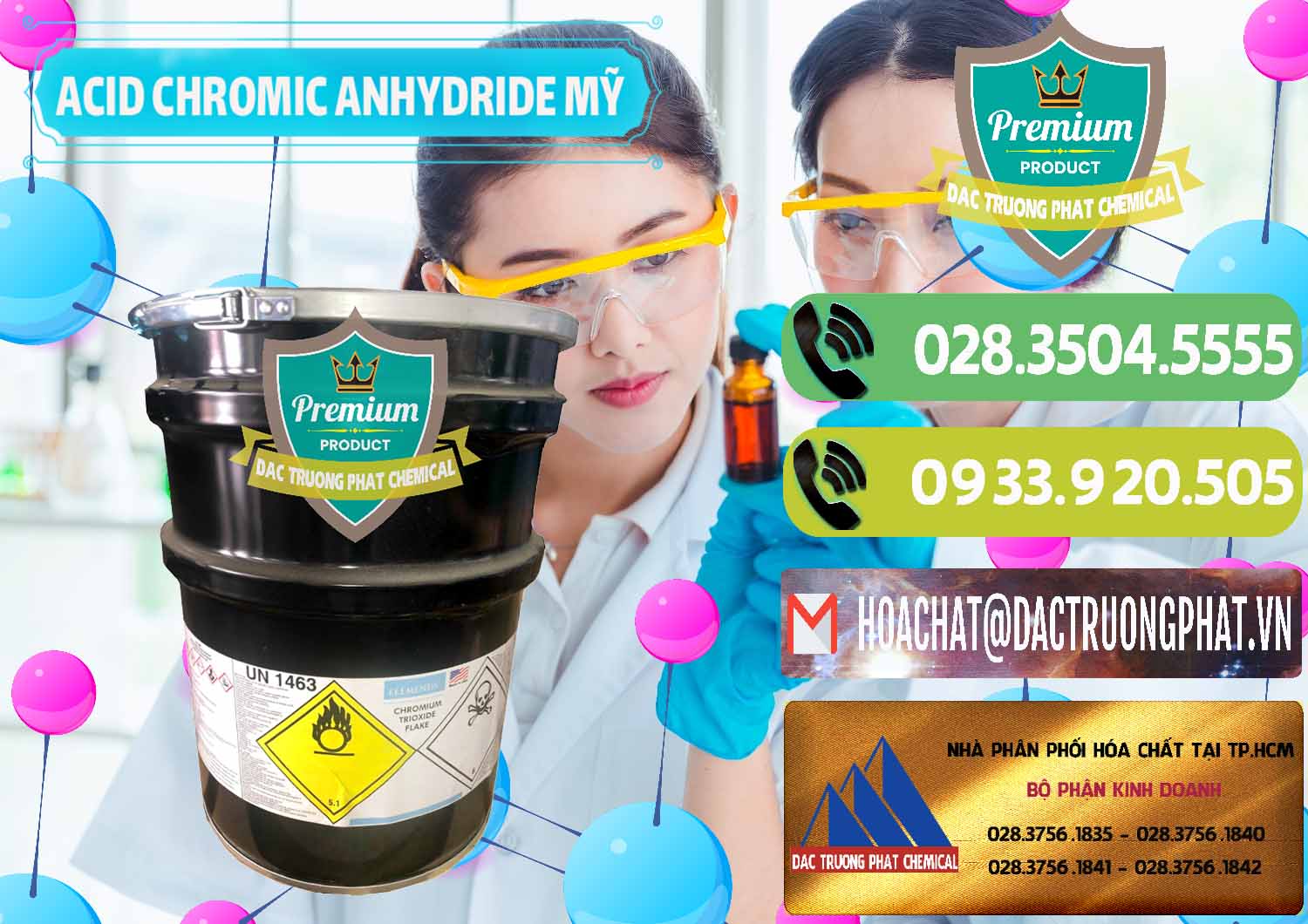 Nơi cung cấp ( bán ) Acid Chromic Anhydride - Cromic CRO3 USA Mỹ - 0364 - Công ty chuyên kinh doanh _ phân phối hóa chất tại TP.HCM - hoachatmientay.vn