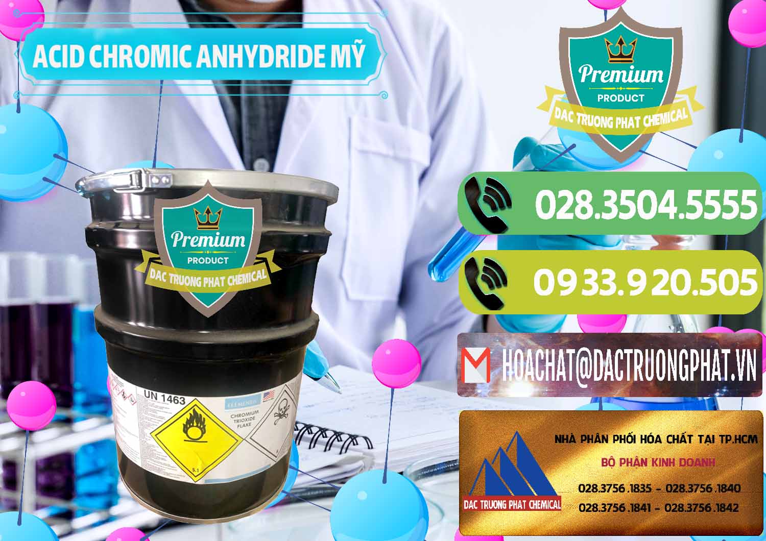 Công ty bán _ cung cấp Acid Chromic Anhydride - Cromic CRO3 USA Mỹ - 0364 - Công ty bán & cung cấp hóa chất tại TP.HCM - hoachatmientay.vn