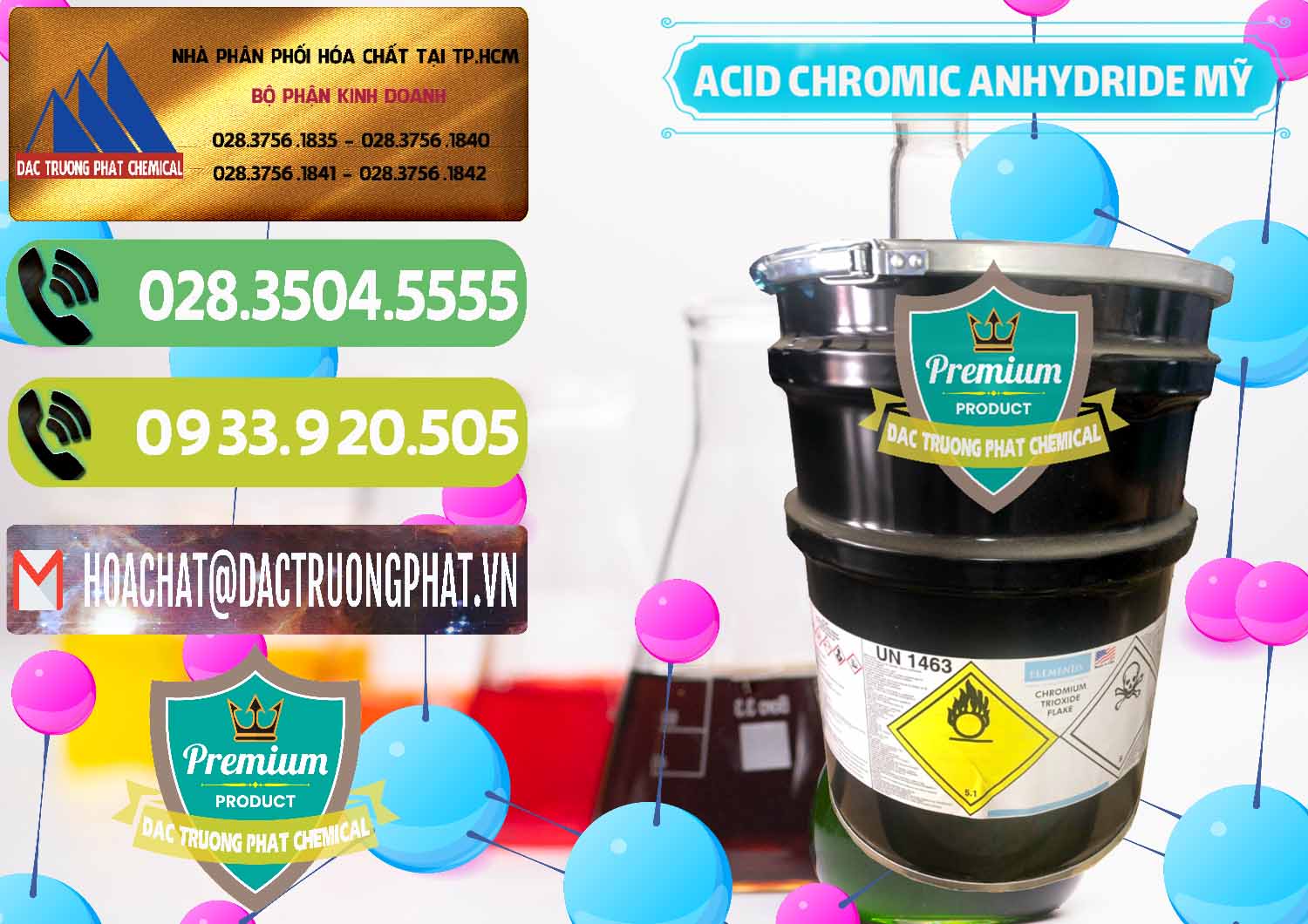 Chuyên bán _ cung cấp Acid Chromic Anhydride - Cromic CRO3 USA Mỹ - 0364 - Cung cấp hóa chất tại TP.HCM - hoachatmientay.vn