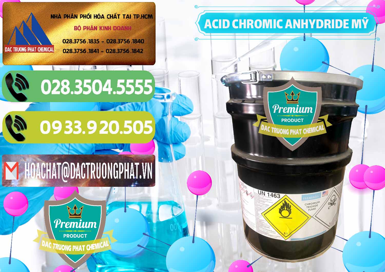 Nơi kinh doanh - bán Acid Chromic Anhydride - Cromic CRO3 USA Mỹ - 0364 - Công ty cung cấp ( phân phối ) hóa chất tại TP.HCM - hoachatmientay.vn