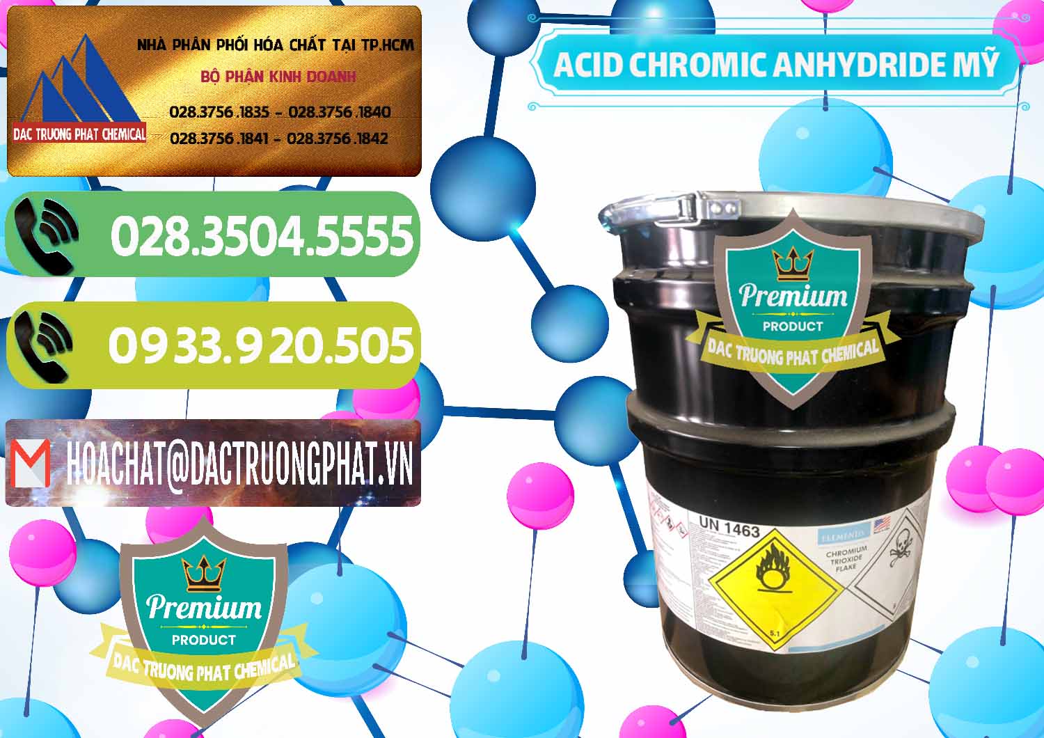 Cung cấp & bán Acid Chromic Anhydride - Cromic CRO3 USA Mỹ - 0364 - Đơn vị chuyên cung cấp - bán hóa chất tại TP.HCM - hoachatmientay.vn