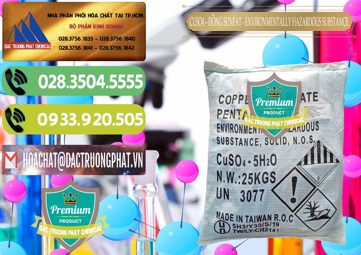 Công ty bán & phân phối CuSO4 – Đồng Sunfat Đài Loan Taiwan - 0059 - Cty chuyên phân phối _ cung ứng hóa chất tại TP.HCM - hoachatmientay.vn