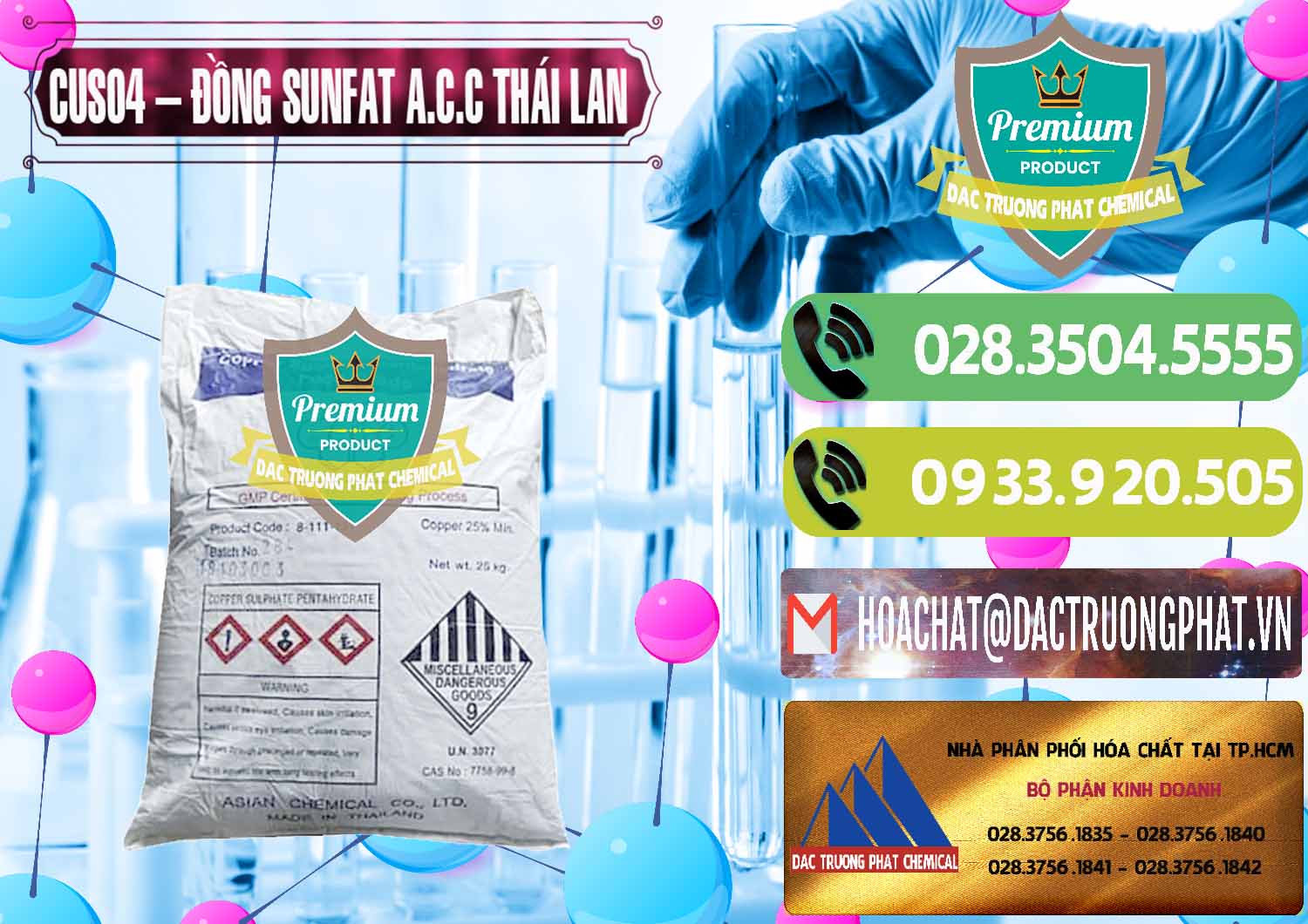 Cty chuyên bán và cung ứng CuSO4 – Đồng Sunfat A.C.C Thái Lan - 0249 - Nơi chuyên bán và cung cấp hóa chất tại TP.HCM - hoachatmientay.vn