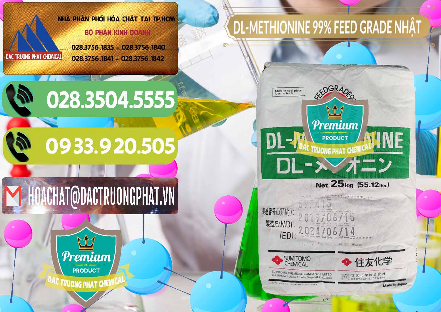 Đơn vị chuyên cung cấp và bán DL-Methionine - C5H11NO2S Feed Grade Sumitomo Nhật Bản Japan - 0313 - Cty chuyên cung cấp & bán hóa chất tại TP.HCM - hoachatmientay.vn