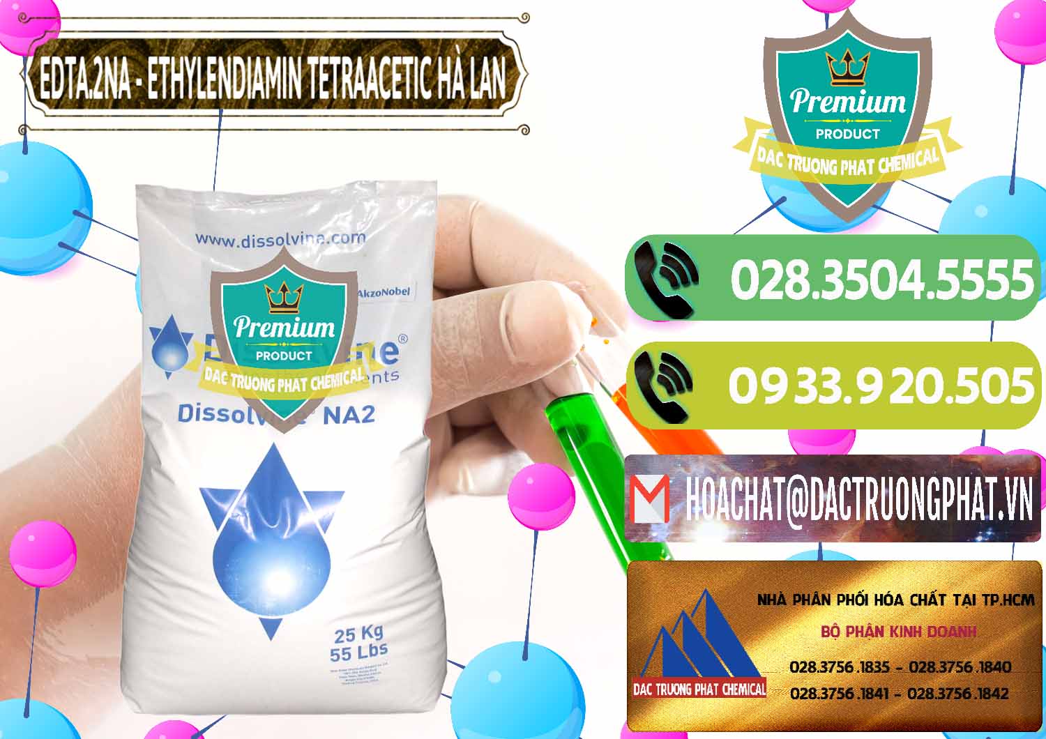 Đơn vị chuyên bán > thương mại C10H14N2NA2O8.2H2O Dạng Bột þ Edta.2na Dissolvine Hà Lan Nơi chuyên cung cấp ( bán ) EDTA.2NA - Ethylendiamin Tetraacetic Dissolvine Hà Lan Netherlands - 0064 - Phân phối & kinh doanh hóa chất tại TP.HCM - hoachatmientay.vn