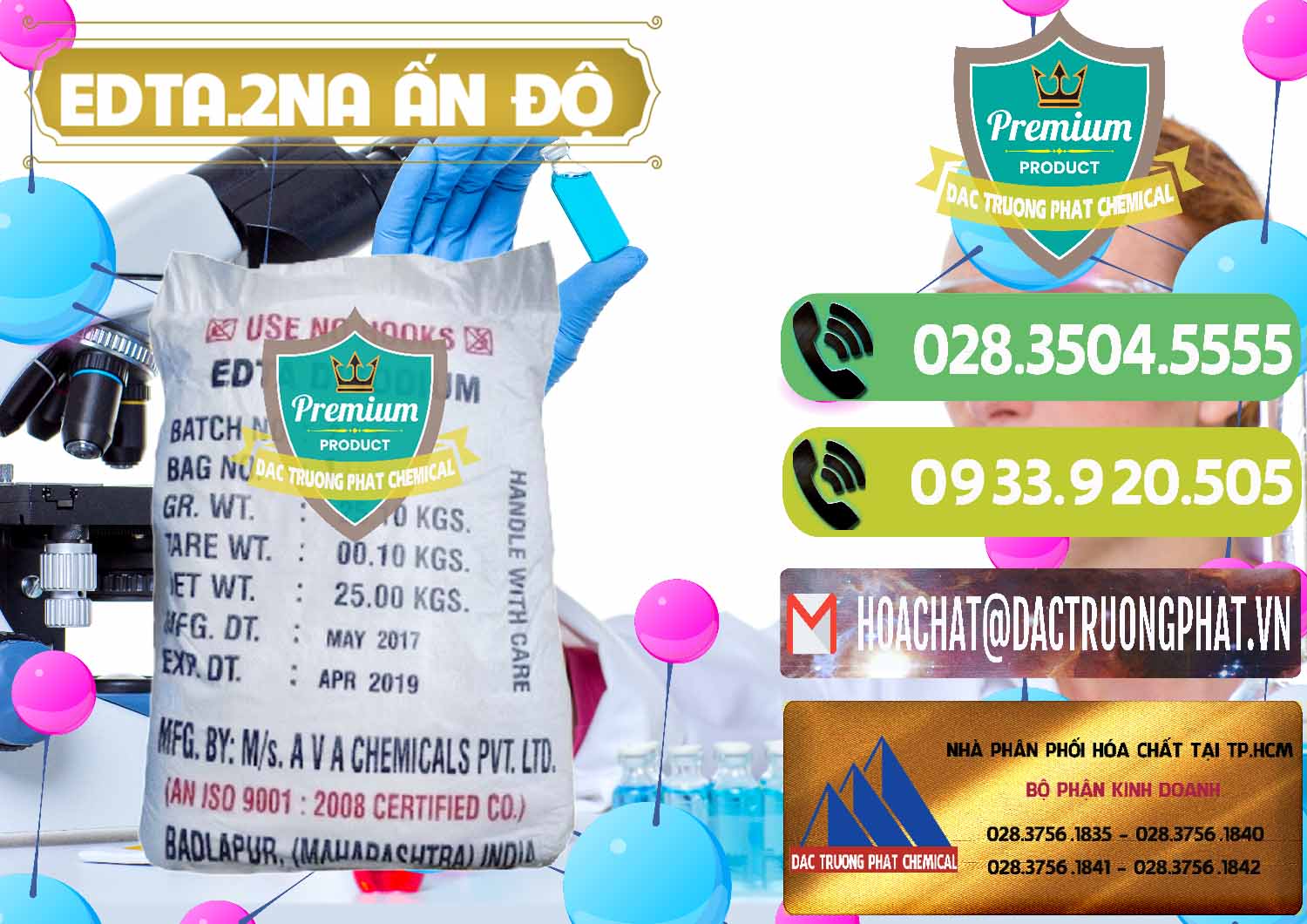 Cty kinh doanh và bán EDTA.2NA - Ethylendiamin Tetraacetic Ấn Độ India - 0416 - Nơi cung cấp _ bán hóa chất tại TP.HCM - hoachatmientay.vn