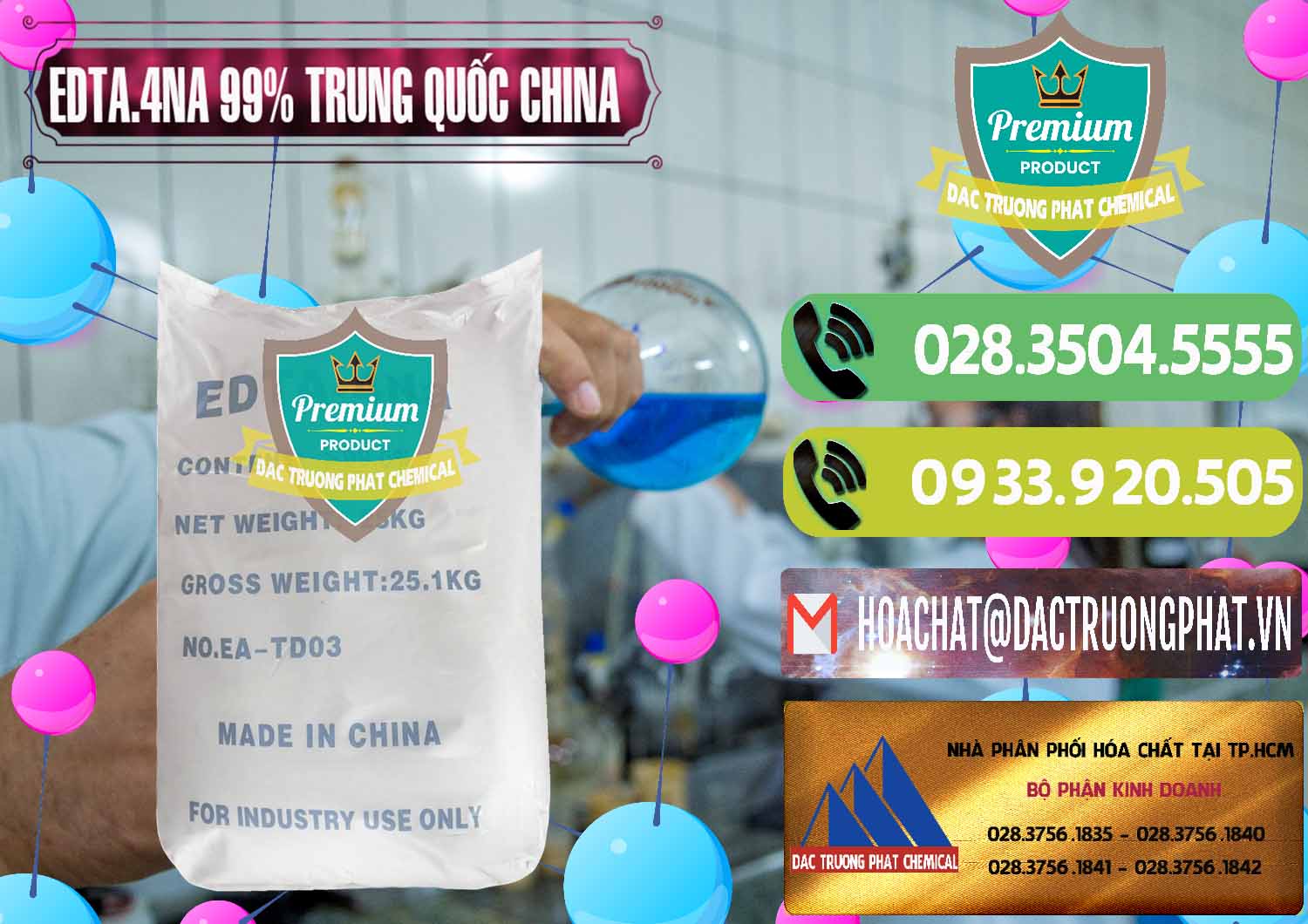 Cty bán - cung ứng EDTA.4NA - EDTA Muối 99% Trung Quốc China - 0292 - Cty phân phối _ nhập khẩu hóa chất tại TP.HCM - hoachatmientay.vn