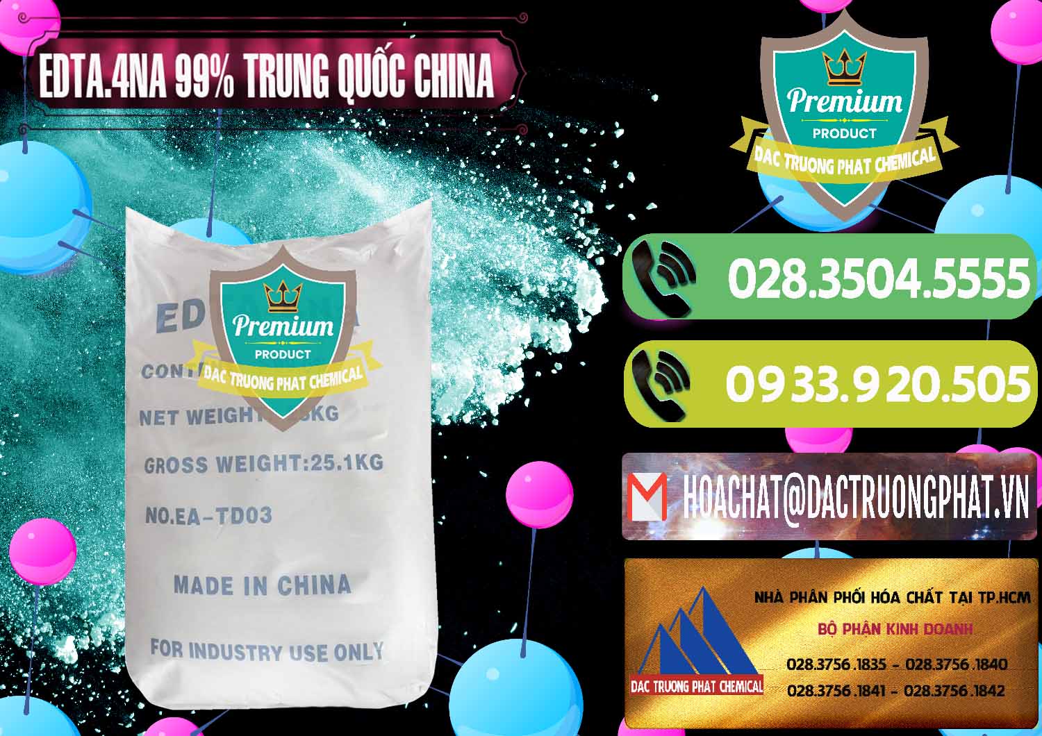 Nơi chuyên nhập khẩu ( bán ) EDTA.4NA - EDTA Muối 99% Trung Quốc China - 0292 - Nơi bán ( phân phối ) hóa chất tại TP.HCM - hoachatmientay.vn